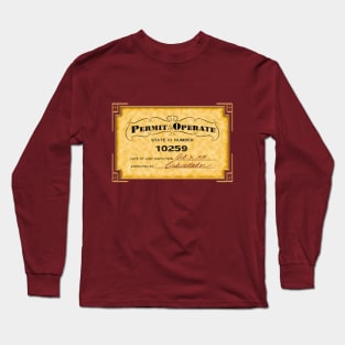 Hollywood Tower Hotel Elevator Permit to Operate Long Sleeve T-Shirt